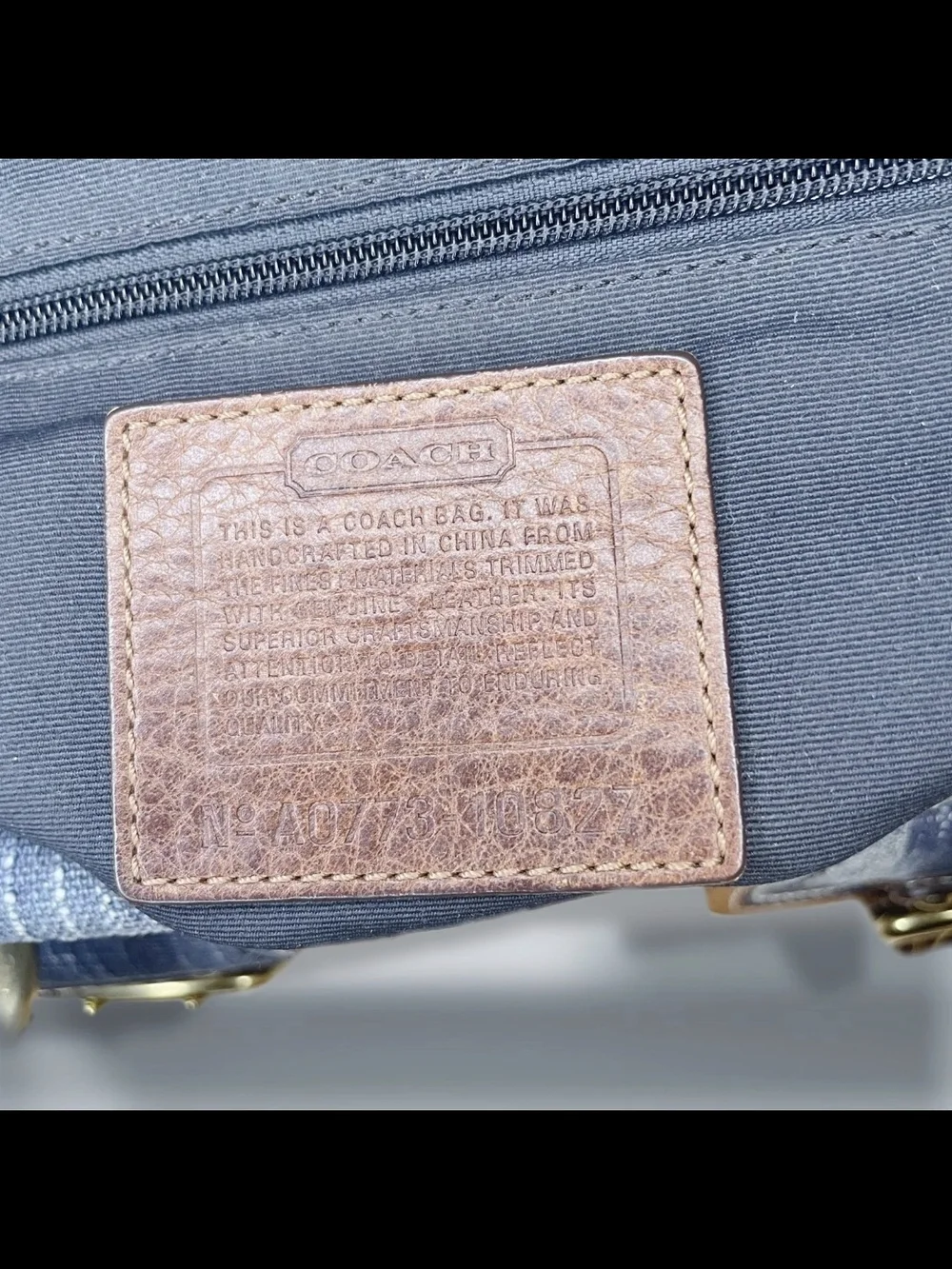 Coach Denim Mandy Legacy Handbag